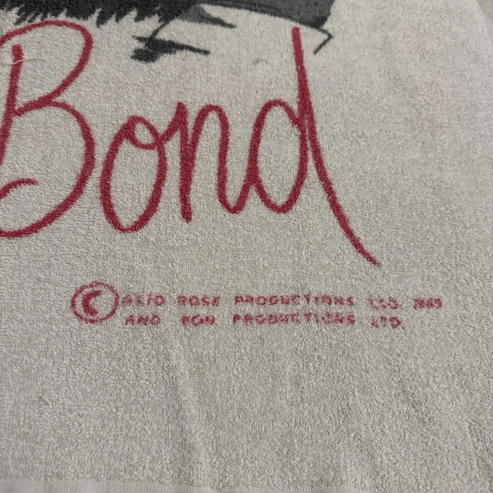 Vintage James Bond Beach Towel 007 Sean Connery 33x52 Movie Poster Portrait 60s